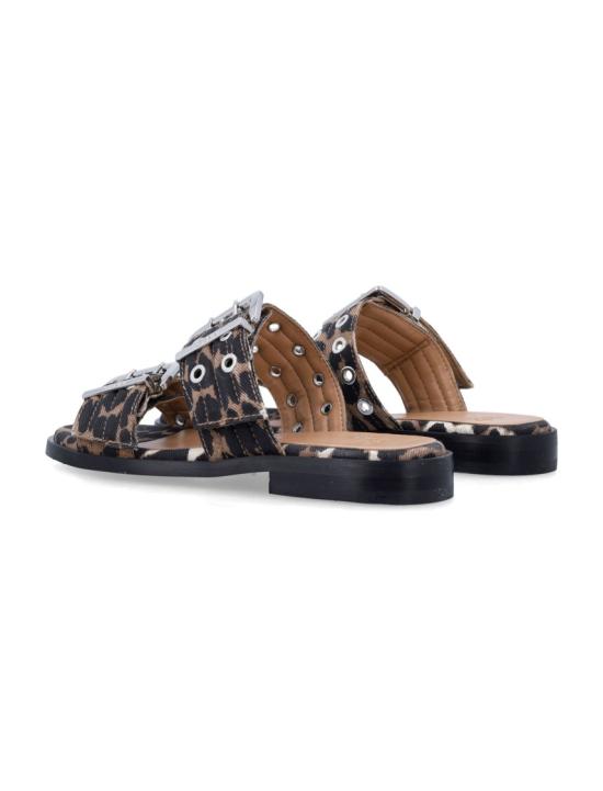 26SS 가니 페미닌 버클 투 스트랩 샌들 S32364926943 Brown - GANNI