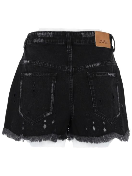 26SS 이자벨마랑 AECIA 반바지 AECIA 반바지 SH0300FA D2H01I01BK Black - ISABEL MARANT
