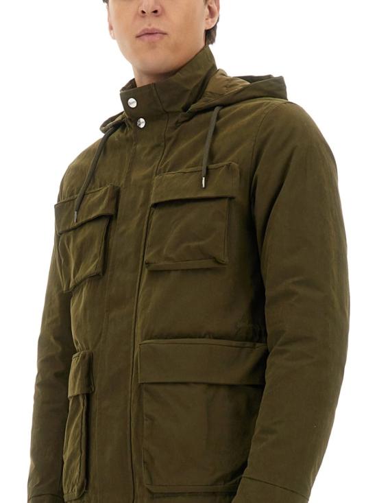 25FW 에르노 왁스드 테크니컬 코튼 쇼트 파카 PI001250U 13800Z7740 Green - HERNO