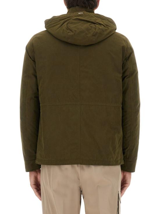 25FW 에르노 왁스드 테크니컬 코튼 쇼트 파카 PI001250U 13800Z7740 Green - HERNO
