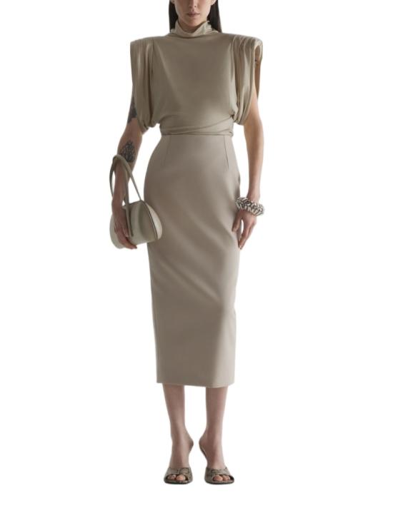 26SS 뮈글러 롱 원피스 26S1TO 08743012 7322 Neutrals