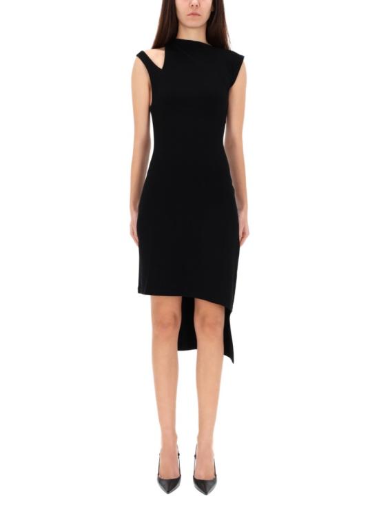 25FW 쿠레쥬 미디 원피스 425MRO720F I00019999 Black - COURREGES