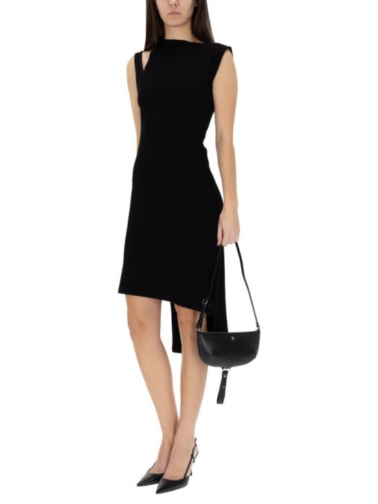 25FW 쿠레쥬 미디 원피스 425MRO720F I00019999 Black - COURREGES