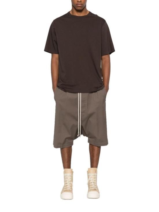 25FW 릭 오웬스 반팔 티셔츠 RU02E1232 JA78 Black - RICK OWENS