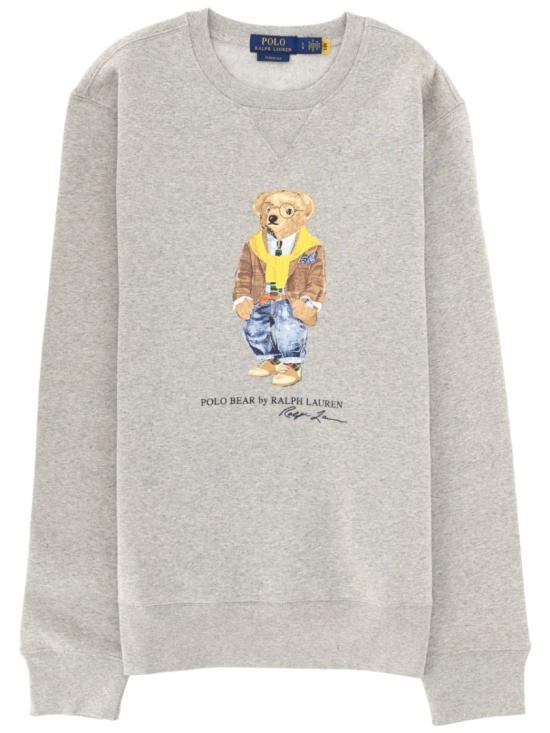 26SS 폴로 랄프로렌 긴팔 티셔츠 710P04977 002LOFTHEATHER HERITAGE BEAR Grey