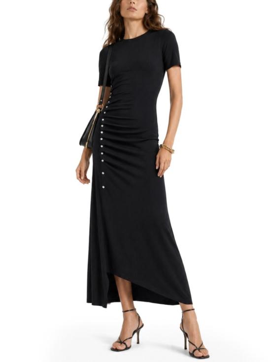 26SS 파코라반 롱 원피스 26PJRO886VI0267 P001 Black - PACO RABANNE