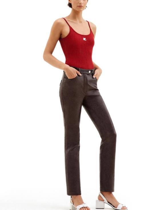  쿠레쥬 민소매 티셔츠 PERMDE012 FI00014034 Red - COURREGES