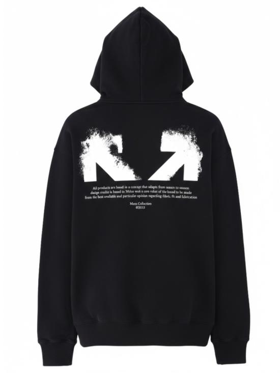 26SS 오프화이트 후드 티셔츠 44MBB085 S26F00A001 Black - OFF WHITE