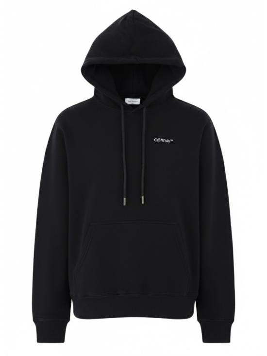 26SS 오프화이트 후드 티셔츠 44MBB085 S26F00A001 Black