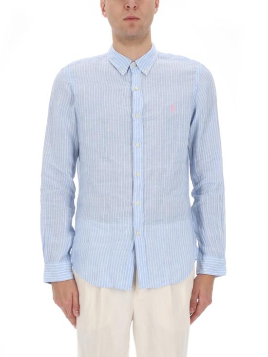 26SS 폴로 랄프로렌 긴팔 셔츠 710B15647 0037188BBLUEWHITE Blue - POLO RALPH LAUREN