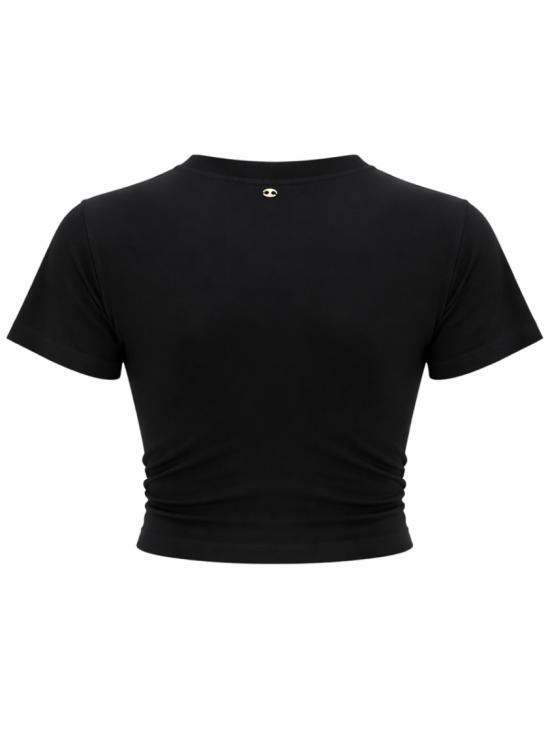  파코라반 반팔 티셔츠 23AJTO539CO0485 P001 Black - PACO RABANNE