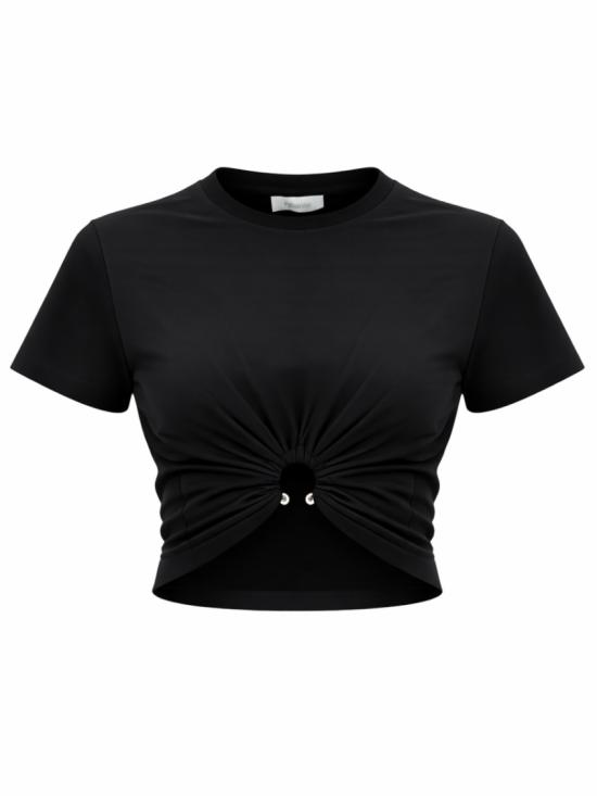  파코라반 반팔 티셔츠 23AJTO539CO0485 P001 Black