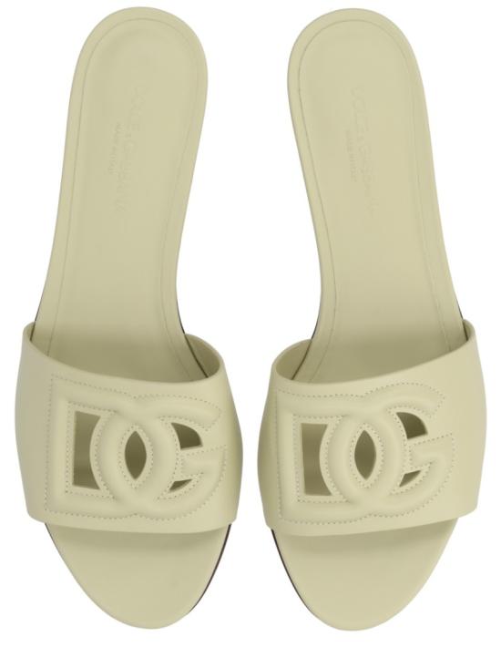 26SS 돌체앤가바나 DG 로고 카프스킨 슬리퍼 CQ0436 AY32980527 Neutrals - DOLCE & GABBANA