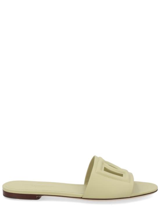 26SS 돌체앤가바나 DG 로고 카프스킨 슬리퍼 CQ0436 AY32980527 Neutrals