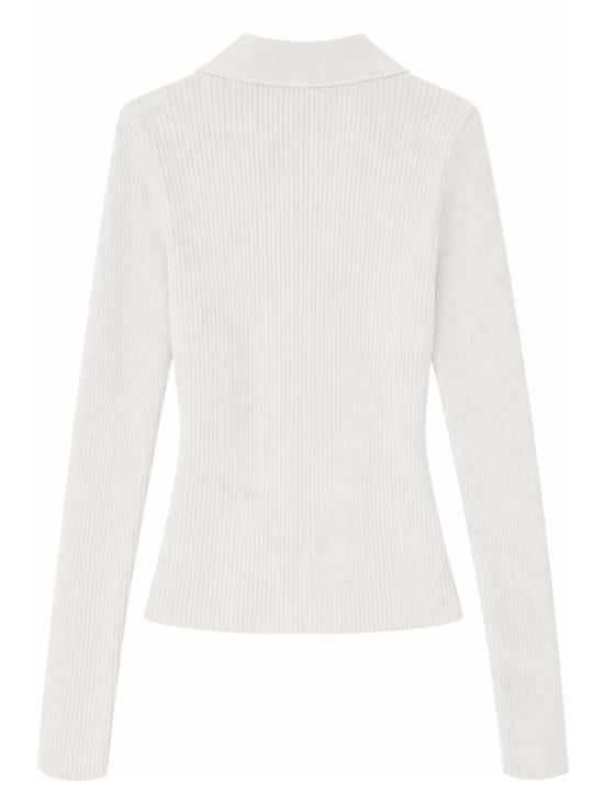 26SS 가니 파인 시퀸 니트 폴로셔츠 A1070085 135 Neutrals - GANNI