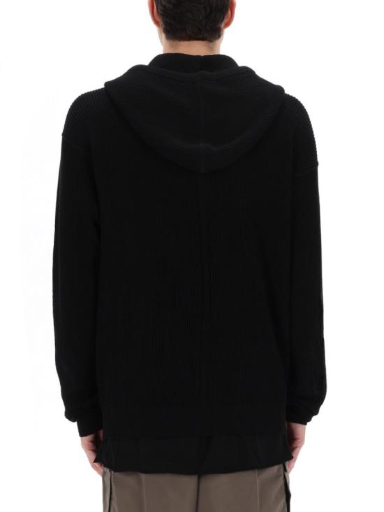 26SS 릭 오웬스 후드 티셔츠 RU01F2614 KWVH09 Black - RICK OWENS
