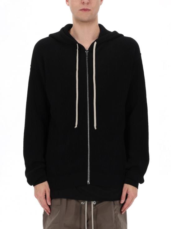26SS 릭 오웬스 후드 티셔츠 RU01F2614 KWVH09 Black - RICK OWENS