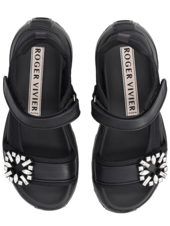26SS 로저비비에 비브 온 더 런 샌들 RVW80044270V4C B999 Black - ROGER VIVIER