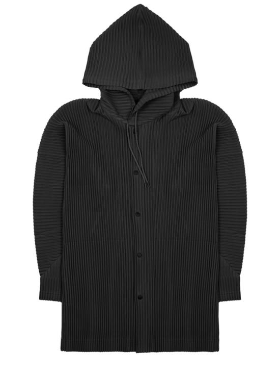  옴므 플리세 이세이 미야케 후드 티셔츠 HP66JC021 15 Black