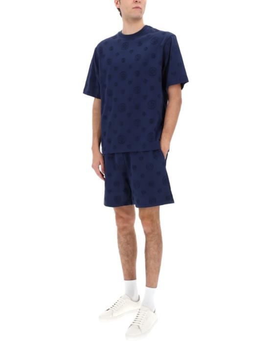 26SS 카사블랑카 반팔 티셔츠 M SP26 JTS 044 03APPLIQUEMONOGRAM Blue - CASABLANCA