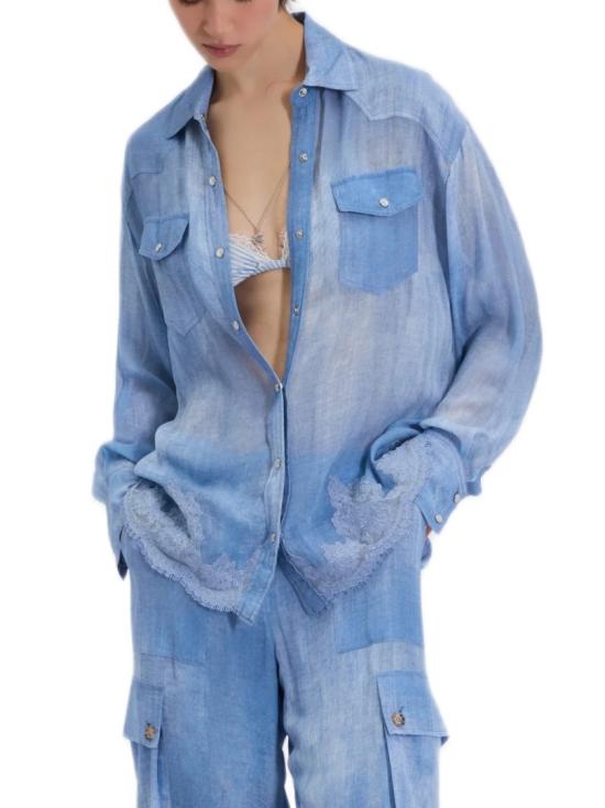 26SS 에르마노 피렌제 데님 셔츠 D48EK021EB5MF156 Blue - ERMANNO FIRENZE