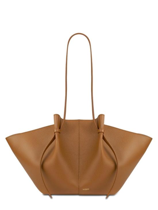  유제피 숄더백 LARGE MOCHI PEBBLE GRAIN LEATHER HAZEL Brown