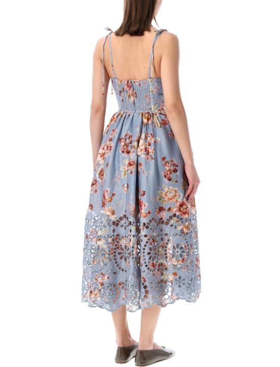 26SS 짐머만 롱 원피스 5826DRS261CFLR Blue - ZIMMERMANN