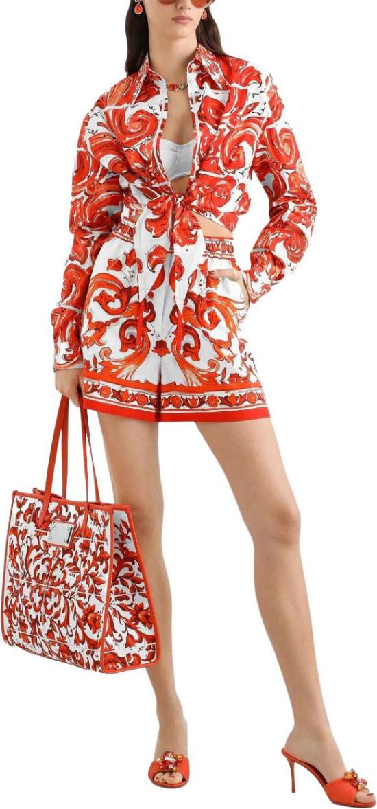 26FW 돌체앤가바나 블라우스 F5S65TGDDRDS9000 ORANGE - DOLCE & GABBANA