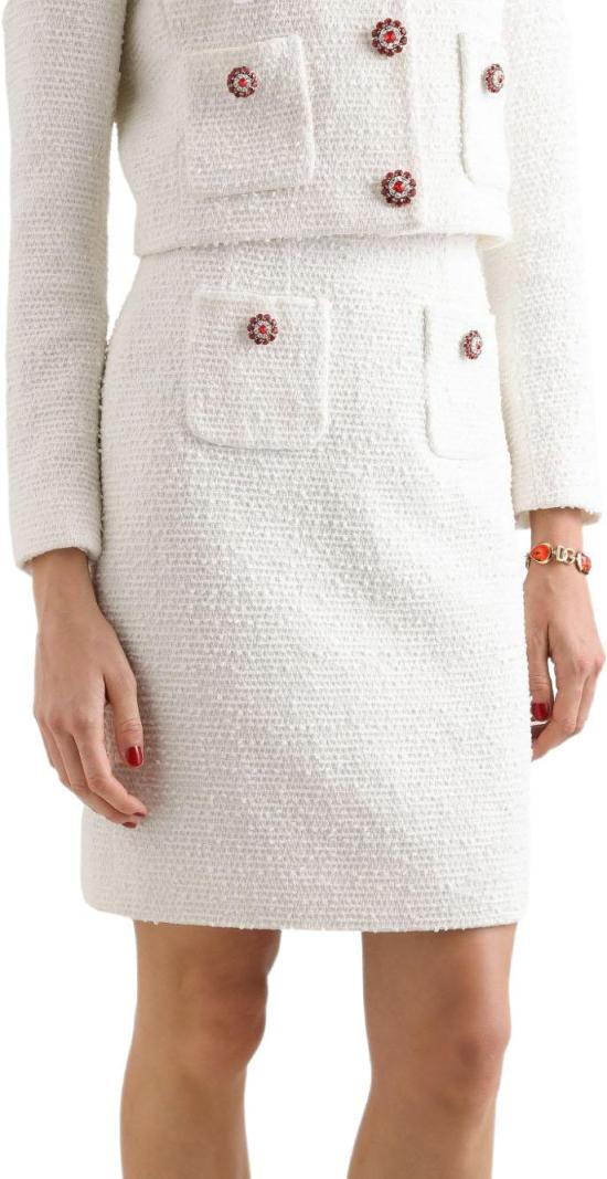 26FW 돌체앤가바나 숏 스커트 F4DE9ZHUMW9W0001 WHITE - DOLCE & GABBANA