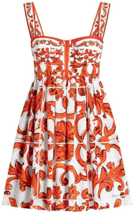 26FW 돌체앤가바나 숏 원피스 F6UT1TGDDRLS9000 ORANGE