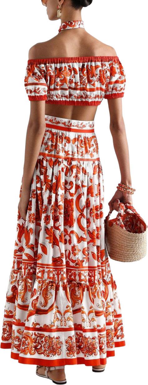 26FW 돌체앤가바나 블라우스 F755RTGDDRLS9000 ORANGE - DOLCE & GABBANA