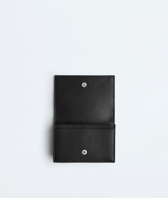 26FW 보테가베네타 인트레치아토 비즈니스 카드 케이스 814657VCPQ38803 Black - BOTTEGA VENETA