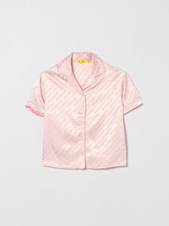 26SS [키즈] 오프화이트 셔츠 OGGG002S26FAB001 683 Pink