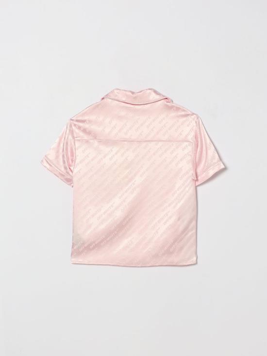 26SS [키즈] 오프화이트 셔츠 OGGG002S26FAB001 683 Pink - OFF WHITE