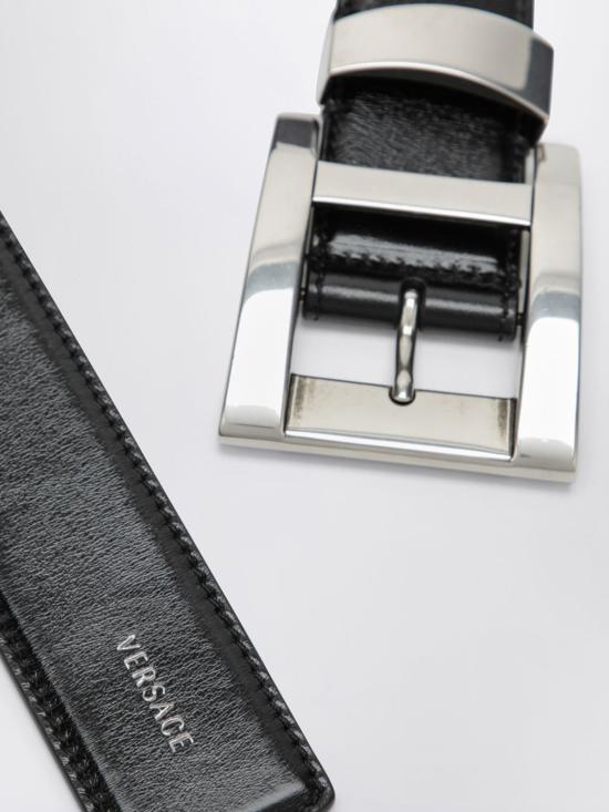 26SS 베르사체 가죽 벨트 10241971A17848 1B00K Black 1 - VERSACE