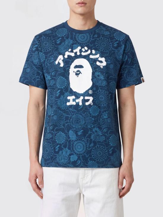 26SS 베이프 반팔 티셔츠 001CSM301305M Indigo