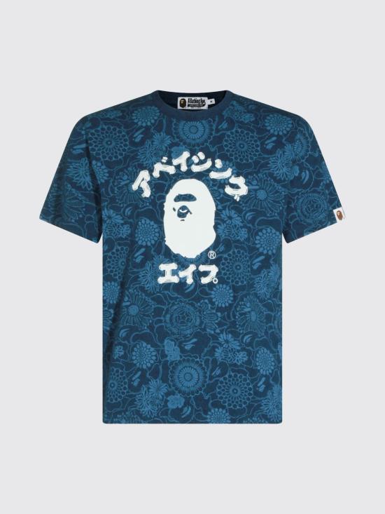 26SS 베이프 반팔 티셔츠 001CSM301305M Indigo - BAPE