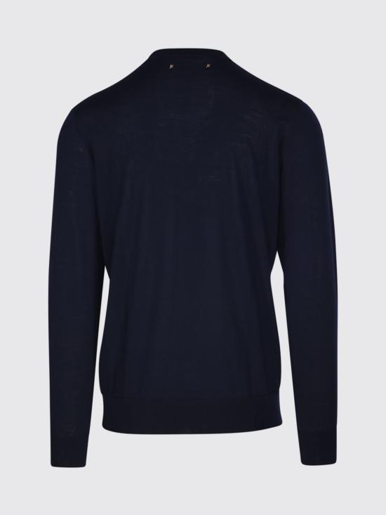 26SS 골든구스 라운드넥 스웨터 GMP00947P000665 50501 Blue - GOLDEN GOOSE