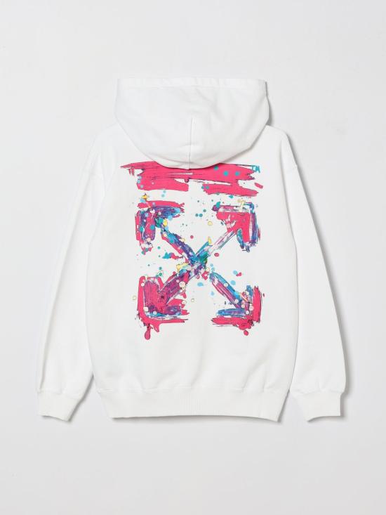 26SS [키즈] 오프화이트 풀오버 OGBB002S26FLE003 100 White - OFF WHITE