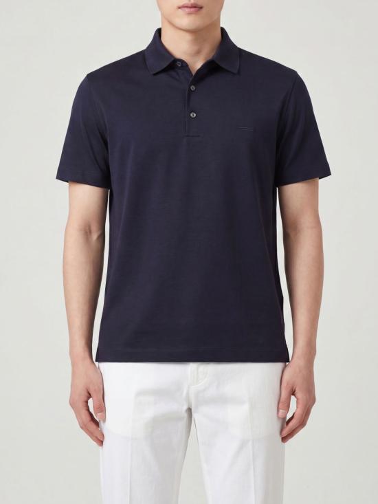 26SS 에르메네질도제냐 폴로 티셔츠 RUH348A3H794 B09 Navy