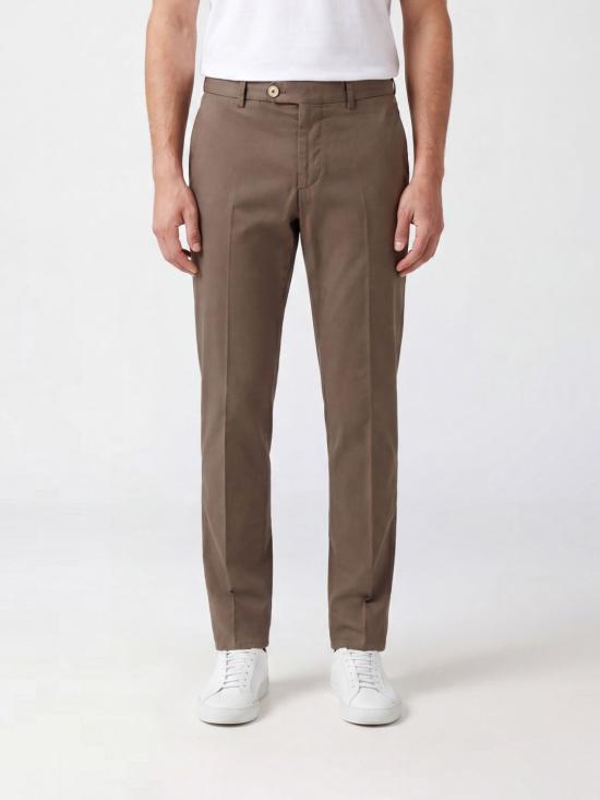 26SS 브루넬로 쿠치넬리 코튼 스트래치 미드 라이즈 슬림 핏 치노 M289LI1770 C6046 Brown