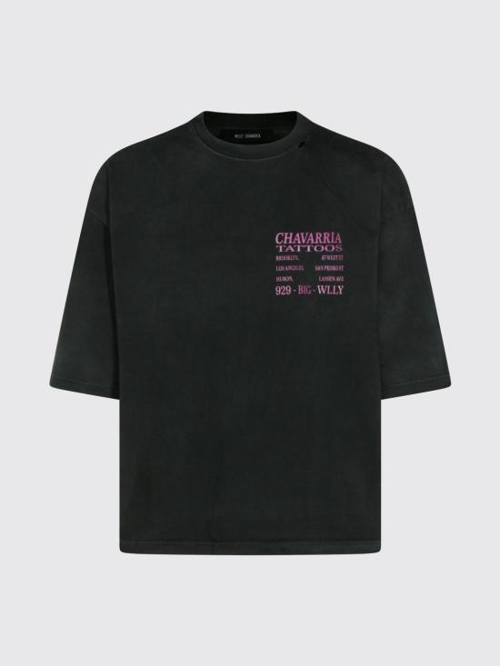 26SS 윌리 차바리아 반팔 티셔츠 WCJSY0178 001 Grey - WILLY CHAVARRIA