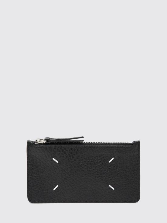 26SS 마르지엘라 스티치 레더 지퍼 카드 홀더 S56UI0143UP4455 T8013 Black