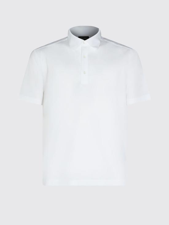 26SS 에르메네질도제냐 폴로 티셔츠 RUH348A3H794 N00 White - ERMENEGILDO ZEGNA