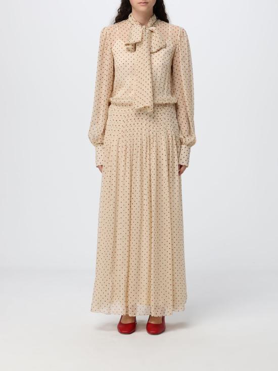 26SS 끄리다 롱 원피스 PAPAVERO LONG DRESSSILK Yellow Cream