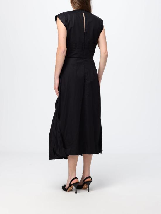 26SS 끄리다 롱 원피스 PRIMULA MIDI DRESSCOTTON Black - CRIDA