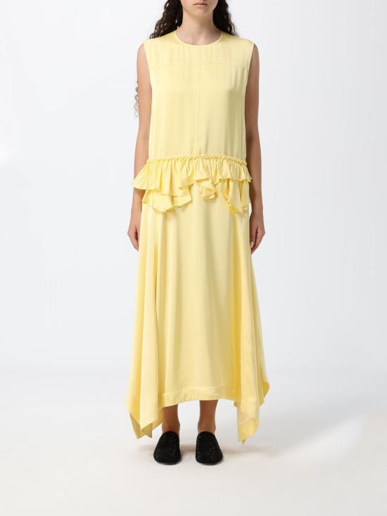 26SS 질샌더 롱 원피스 J02CT0575J65022 744 Yellow