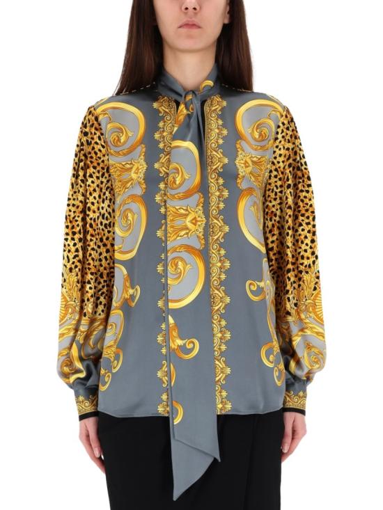 25FW 베르사체 블라우스 1021637 1A162625E700 Grey - VERSACE