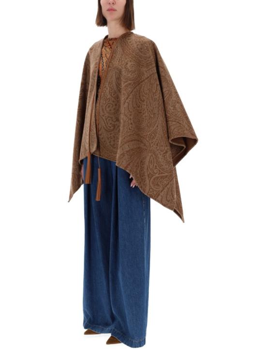 25FW 에트로 울 캐시미어 자카드 케이프 WRBD0012 99TJB37S9820 Brown - ETRO