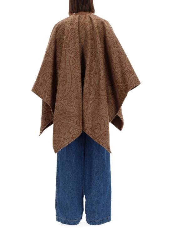 25FW 에트로 울 캐시미어 자카드 케이프 WRBD0012 99TJB37S9820 Brown - ETRO